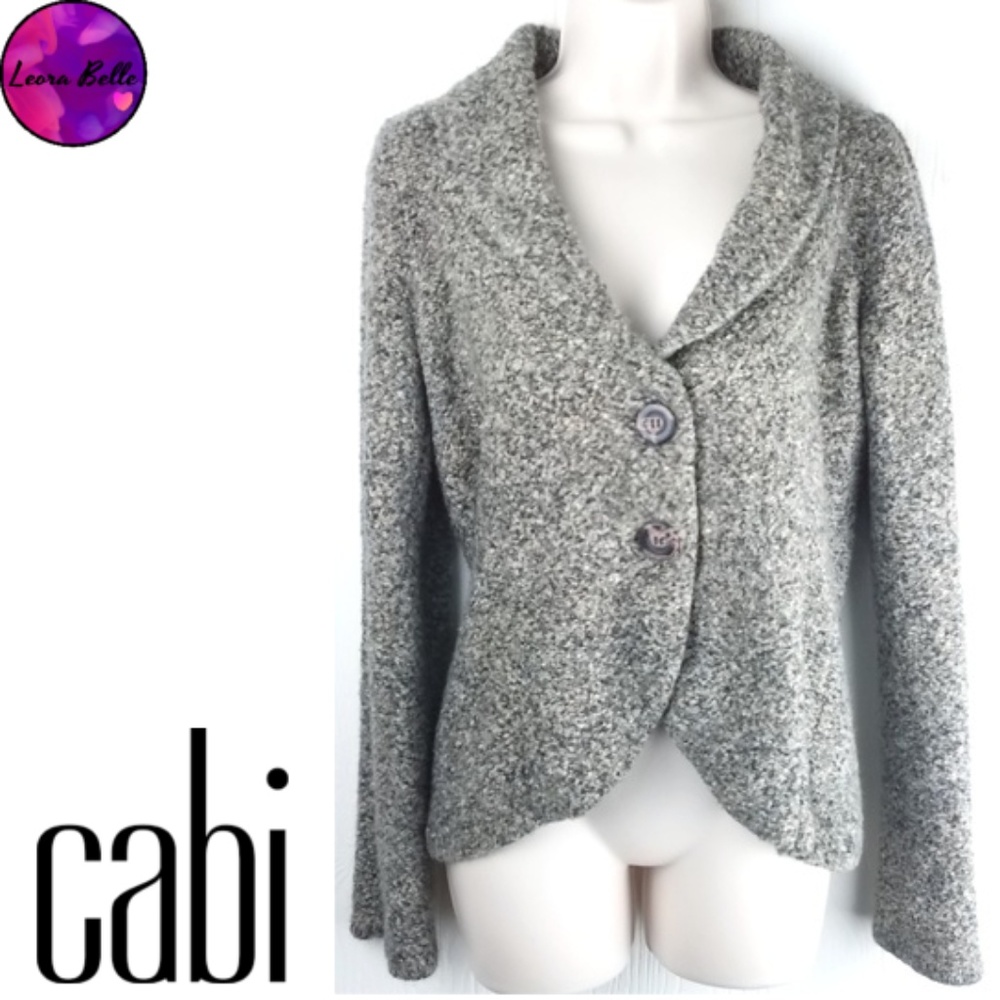 CAbi Small Brown Knit Cardigan Sweater